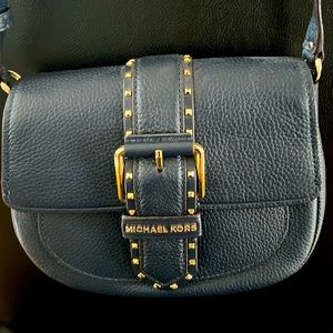 Blue MK crossbody with gold hardware. *USED*
